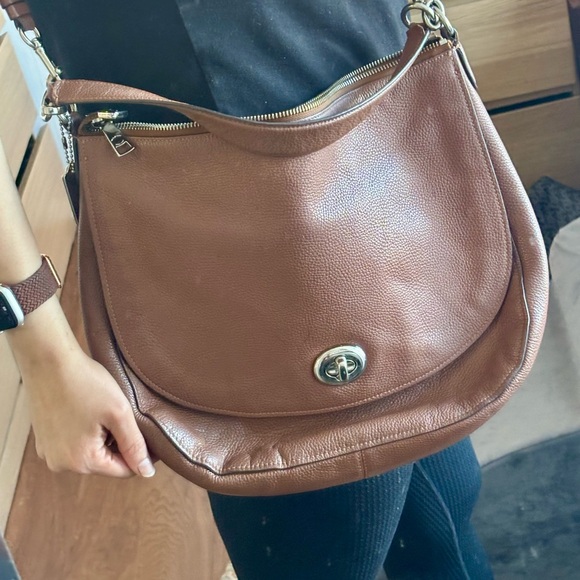 Coach Pebble Leather Crossbody in Warm Chestnut - Picture 6 of 9